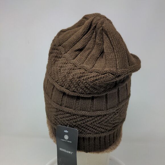 Hindawi Men's Knit Beanie Cap Hat Cable Knit Brown W/Tags 100% Acrylic - Picture 6 of 11